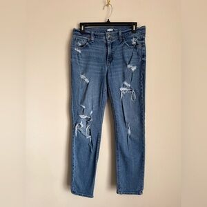 Old Navy Boyfriend Jeans | Mid-Rise Distressed | Size 4